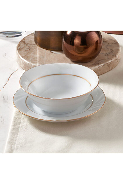 廃盤希少 フローラルゴールド 食器 15cm 10月26 Güral Porselen Soprano 6 Parça 15 Cm Çorba Kasesi Mat Altın Yaldız