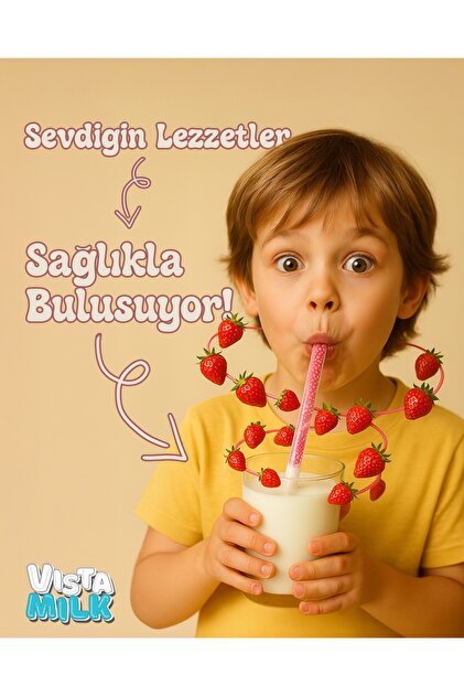 Vista Milk ÇİLEKLİ HÜPPERR PİPET 5'Lİ X 3 ADET - Fiyatı, Yorumları