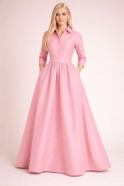 chinese dress ladies Black maxi dress with circle skirt and separated belt – GUNTINA