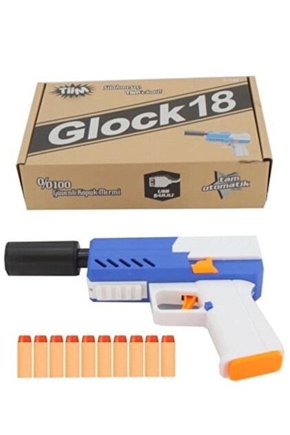 Birlik Oyuncak D2 Tiim Şarjlı Tam Otomatik Susturuculu Glock 18