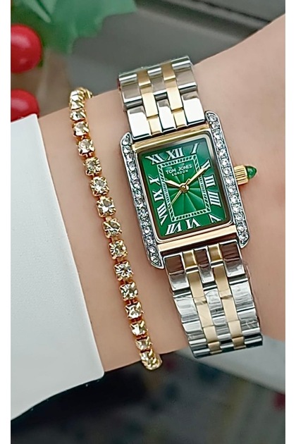 Original 2 Year Warranty Women's Watch Gold Silver Color Cord+Bracelet Gift