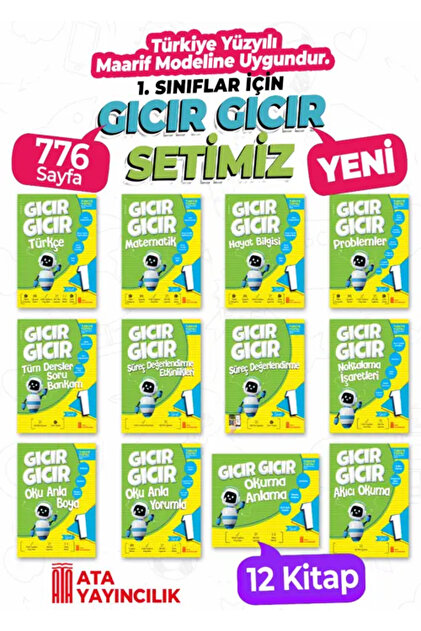 1. Sınıf Gıcır Gıcır 12'li Set (Maarif Modele Uygun)