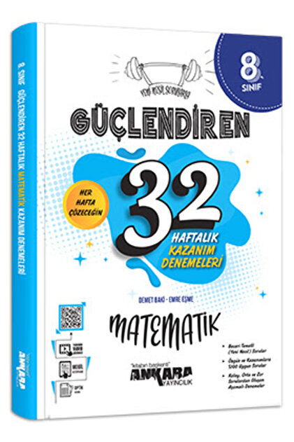 Ankara Yayıncılık 8. Sınıf Güçlendiren 32 Haftalık Matematik