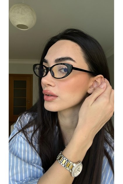 Bella Black Small Slim Blue Light Protection Glasses