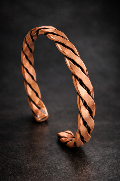 Women's Copper Bracelet Twist Weave Model Women's Handcuff Bracelet