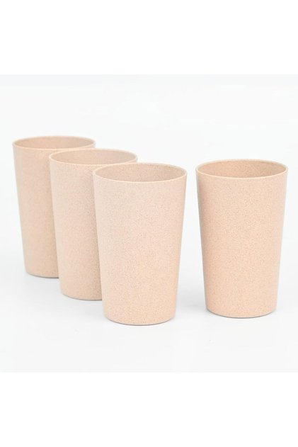 Earth Friendly Frosted Tumbler | Made with Rice Husk | Microwave Safe | 250 ml | Set of 4