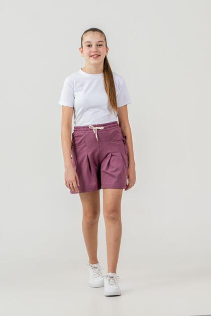 Life Is Good Printed Pockets Bowknot Girls' Shorts