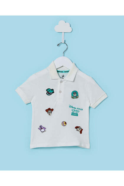 Infant Boys White Polo Shirt