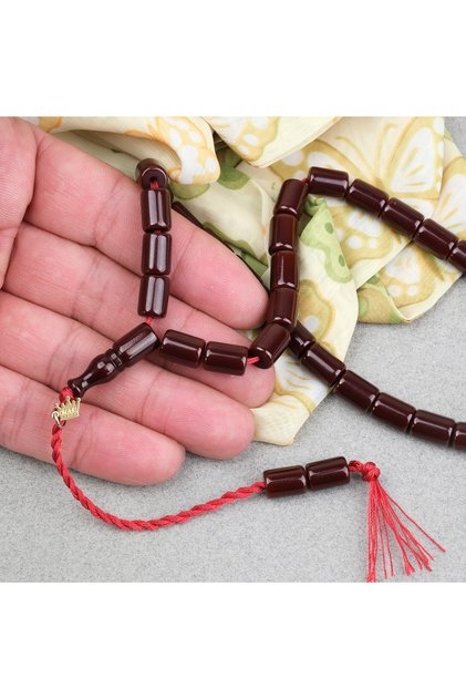 Omari Squeeze Amber Soft Cutting System 7.5X10.5Mm Prayer Beads
