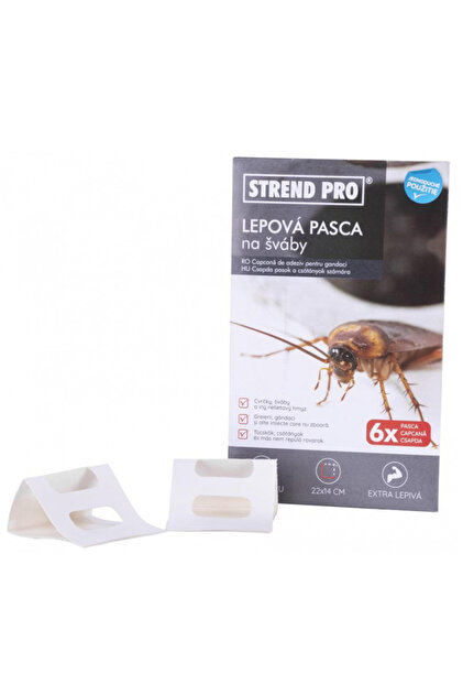 Set 6 capcane adezive Strend Pro, impotriva gandacilor, 22 x 14 cm