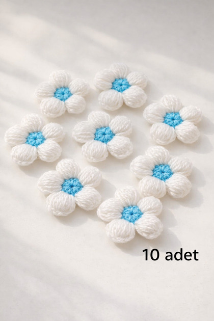 10 adet 6 cm pofidik papatya, el emeğidir, el işi, el işi malzemesi, süsleme