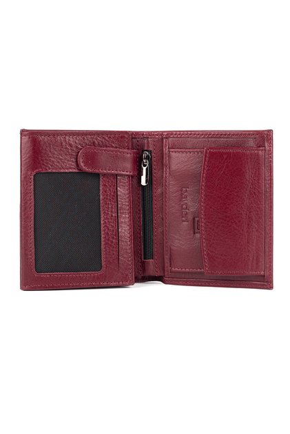 Denis Genuine Leather Men's Wallet Claret Red