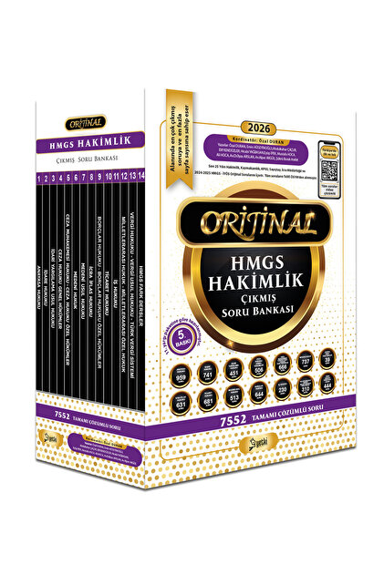 Yetki Yayıncılık ORİJİNAL HMGS-HAKİMLİK ÇIKMIŞ SORU BANKASI SETİ