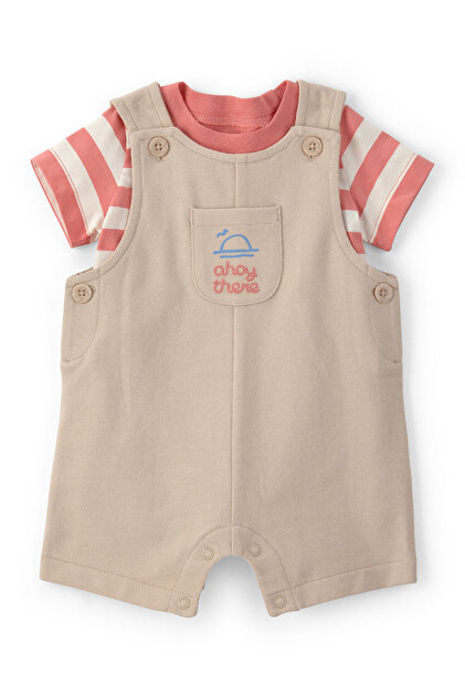 Baby Boy Salopet Set 3 Months-24 Months Khaki