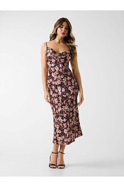 Satin midi dress