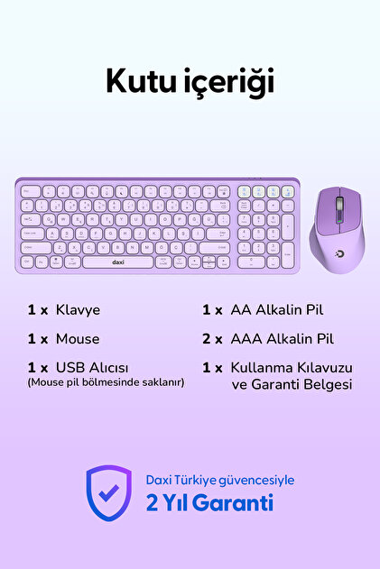 Daxi MK390 Ultimate Slim Combo Kablosuz Bluetooth Klavye Mouse