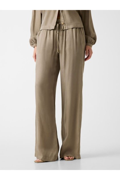 Twill flare-leg joggers