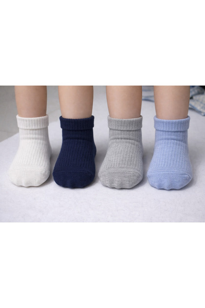 Boy's 4-Piece Socket Cotton Socks