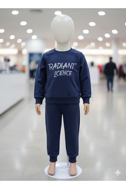Erkek Çocuk Baskılı Sweatshirt Ve Eşofman Altı Takımı İki İplik (5 Renk Seçeneği İle)