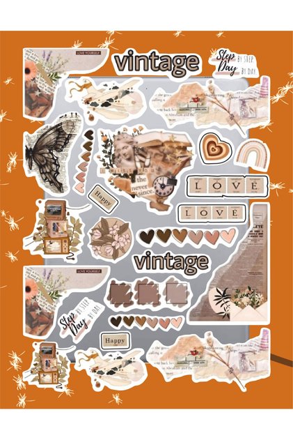 Vintager Series 5 Sticker Set | Laptop Agenda Notebook Tablet Phone Notebook Sticker Bullet Journal
