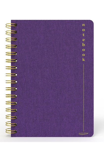 Melimelek Checkered Notebook Purple (Cloth Cover) - Ceyda Düvenci