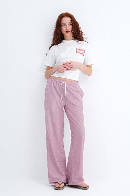 Addax Çizgili Wide Leg Pantolon PN17540 - Fiyatı, Yorumları
