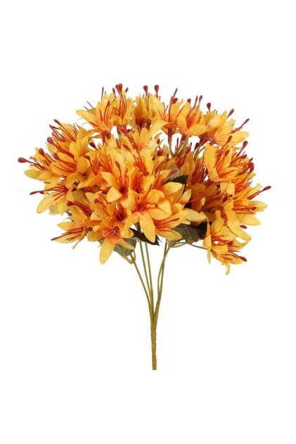 Buchet de 5 ramuri de flori de azalee, culoare portocalie