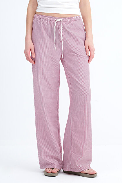 Addax Çizgili Wide Leg Pantolon PN17540 - Fiyatı, Yorumları
