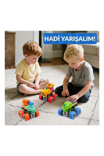 craftivio Işıklı Ve Sesli Dinozor Canavar Kamyon - 360° Dönen