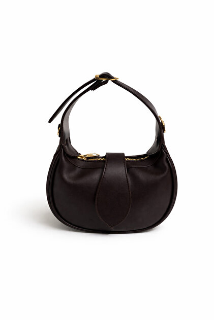 Women's Mini Covered Hand and Shoulder Bag Bitter Brown
