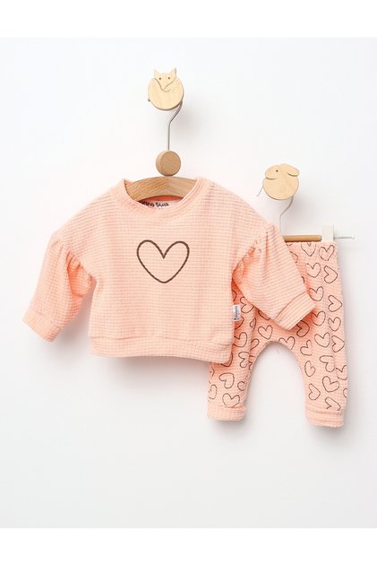 Costumas Bebe Girl Heart model corai 80 (9-12 luni)