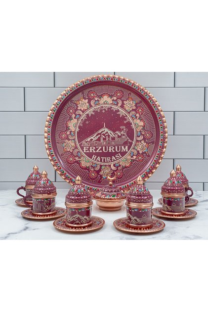 Cup set uzunoglu copper 6-piece cup set pure copper