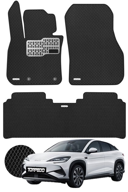 BYD Sealion 7 Uyumlu Hücreli Premium Eva Paspas Seti Tam Set Paspas Takımı Siyah