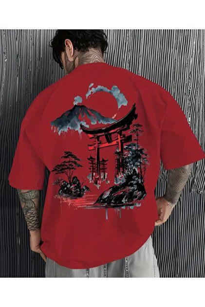ORVIO Group Japon tarzı, Oversize tişört, Erkek tişört, Unisex