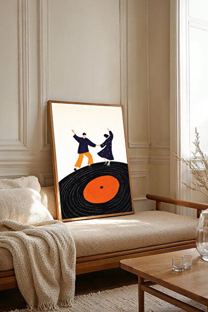 Sekiz8 Minimalist Siyah Çerçeveli Poster Tablo - Dijital Baskı