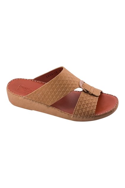 A E T Handmade Arabic Sandals For Men | Outdoor Mens Slippers | Genuine Shamois Leather With Buckle