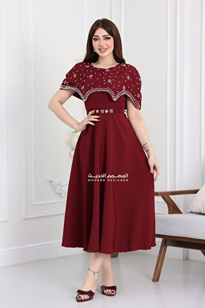 modern designer Luxurious short Eid dress- Trendyol