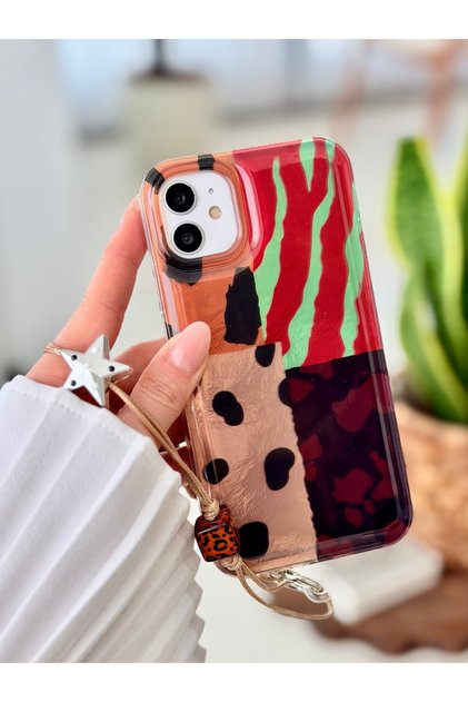 Iphone 11 Uyumlu Shine CHarm Leopar Renk Geçişli Parlak Tasarımlı Darbe Önleyici Silikon Kılıf