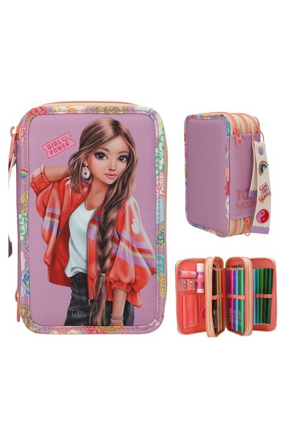 Three-Layer Pencil Case Girl Power