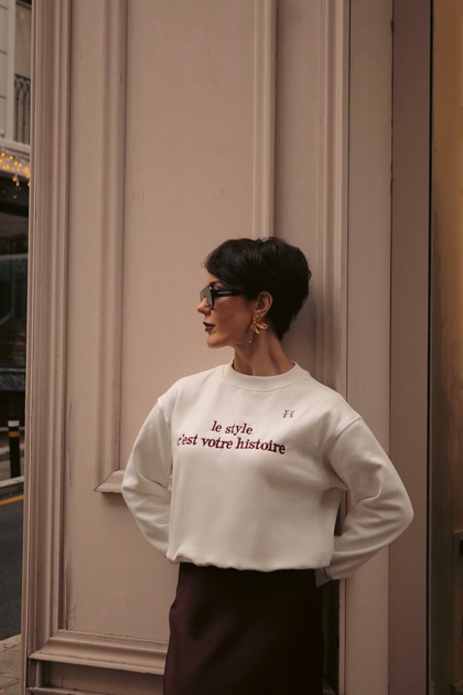 Cotton Ecru Sweatshirt