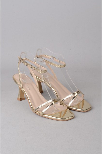 Seç 220 Strappy Evening Shoes (Heel Height:7.5 cm) Gold