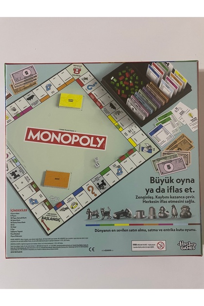 MONOPOLY ボードゲーム Parker Brothers 新品未開封 3 Parker Brothers Monopoly Klasik Emlak Ticareti Oyunu - Fiyatı