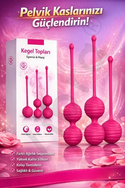 3 Aşamalı Silikon Kegel Egzersiz Topu Seti - Pelvik Kas Geliştirici ve Sıkılaştırıcı