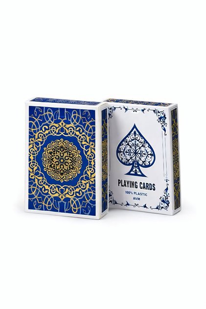 Blue Jumbo Size Pvc Plastic Waterproof Playing Cards Poker Playing Card Rd61Mv