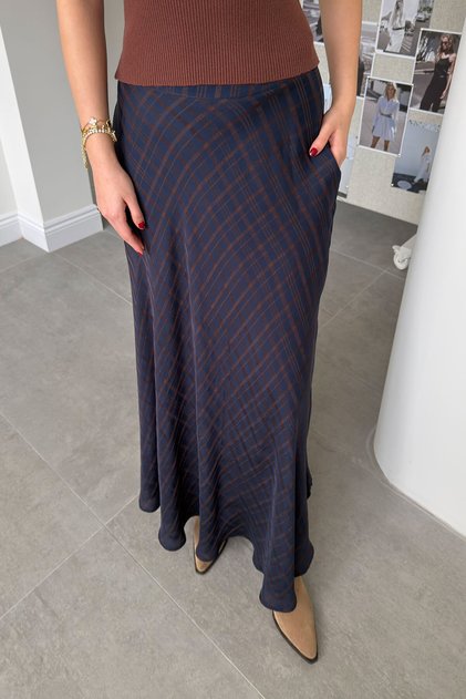 Premium Pocketed Skirt - Dark Blue