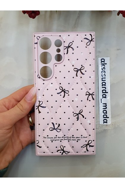 Samsung Galaxy S25 Ultra Compatible Quilted Floral Pattern Puff Case