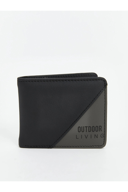 Lcw Accessories Black Leather Look Men's Wallet