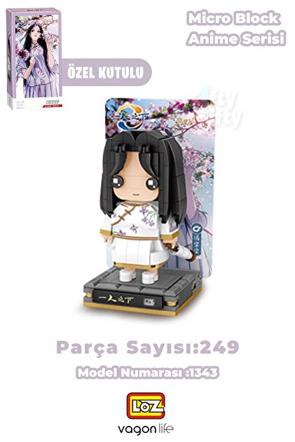 Vagonlife Loz Micro Anime Serisi 1343 Modeli 249 Parça Dekoratif
