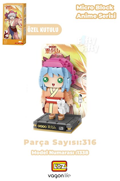Vagonlife Loz Micro Anime Serisi 1343 Modeli 249 Parça Dekoratif