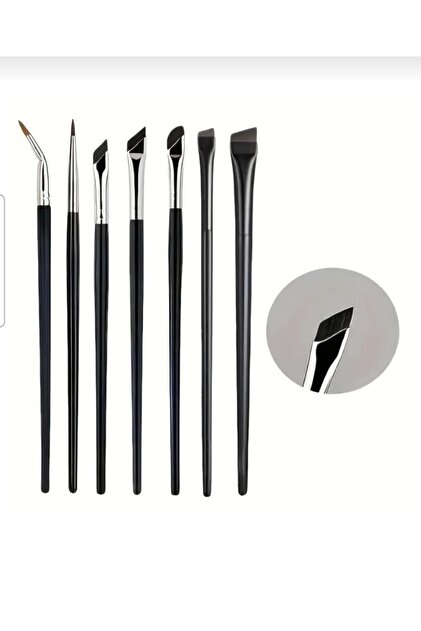 7 Adet Açılı Göz Makyaj Fırça Seti , Göz Makyajı için Fırça , Eyeliner Seti
